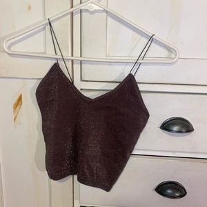 Free People Sparkly Crop Top